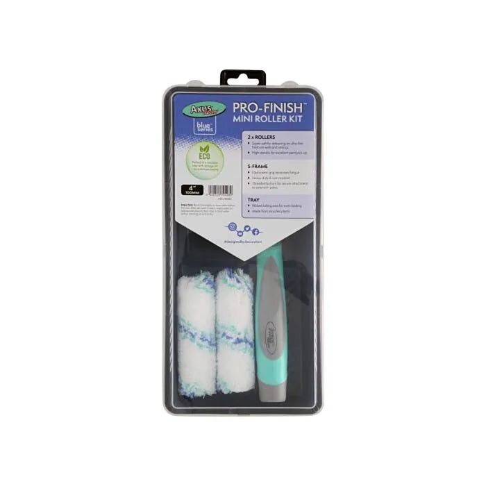 Axus Decor Blue Pro-Finish Mini Roller Kit