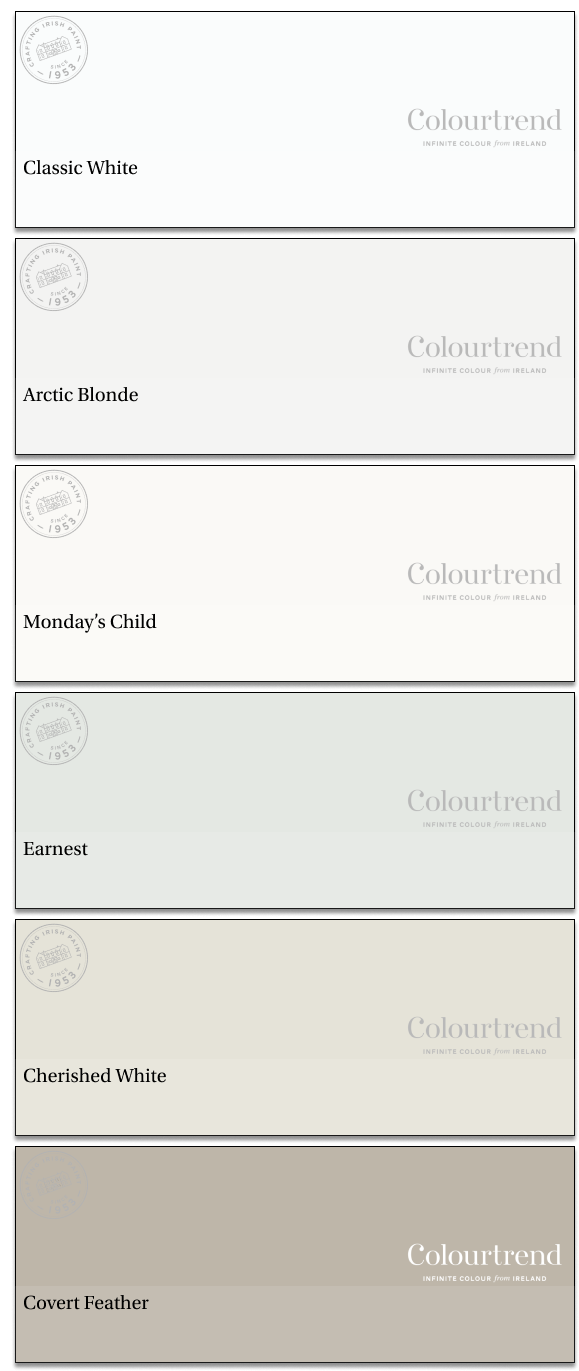Colourtrend Classic White to Covert Feather #1