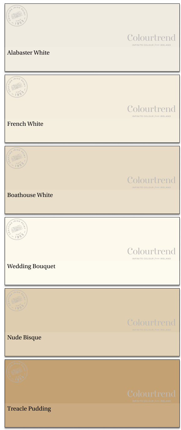 Colourtrend Alabaster White to Treacle Pudding #5