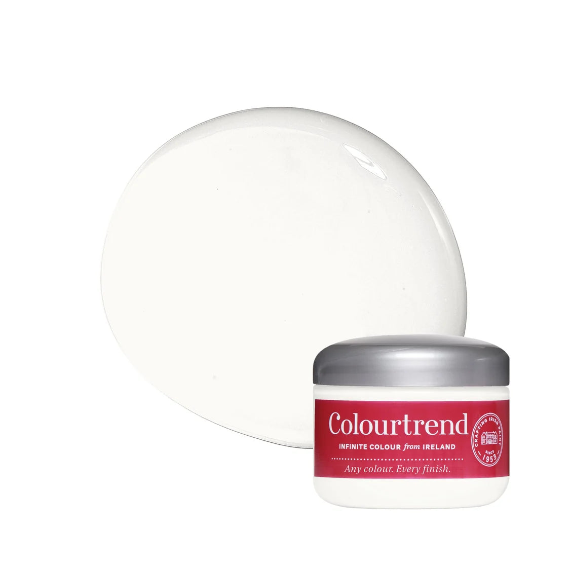 sample pot colourtrend paint white milk teeth