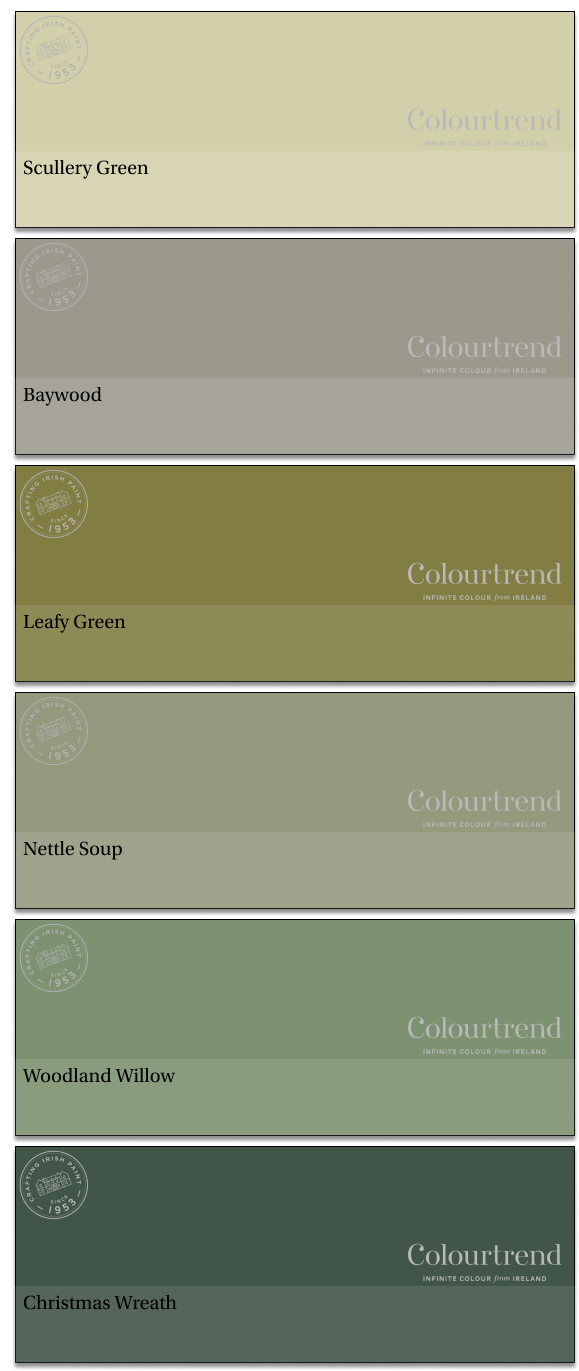 Coloutrend Scullery Green to Christmas Wreath #8